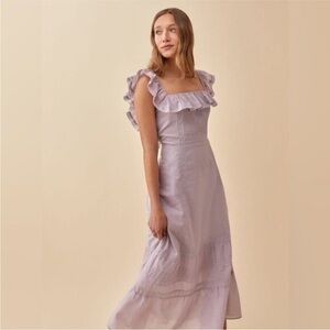 Reformation Tide ruffled edge dress